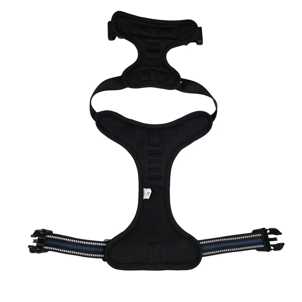 rabbitgoo Dog Harness Medium Blue No Pull Reflective Adjustable NEW